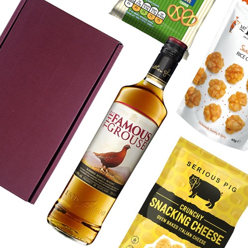 Famous Grouse Blended Scotch Whisky 70cl Nibbles Hamper